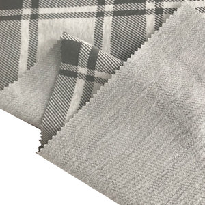 Tissu tricoté Jacquard Plaid Ponti Roma extensible de luxe, texture beige, 100% Polyester, 80% Polyester, 19% Rayonne, 1% SP, pour accessoires - Product Image 3