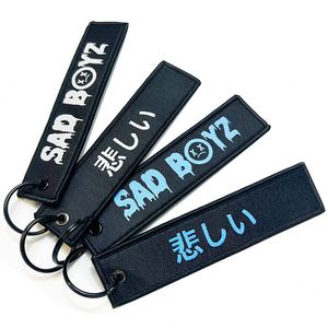 Wholesale Custom Fabric Embroidery WWOWN Patch <b>Key</b> <b>Ring</b> Tag Embroidered Carabiner & Promotional Keychain - Product Image 3