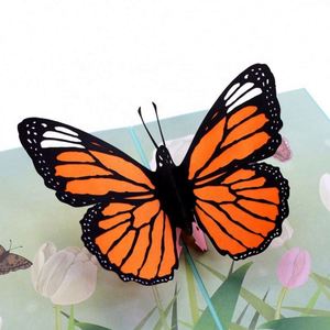 Carte de vœux papillon 3D en papier découpé au laser - Product Image 4