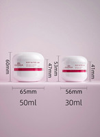 Pots cosmétiques personnalisés imprimés 30ml 50ml, forme sphérique, en plastique, pour beurre corporel, emballage pour soins de la peau et cosmétiques personnels