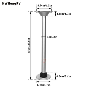 RV 또는 보트 용 제조업체 선택 실버 테이블 레그 시스템 (27 ") - Product Image 4
