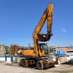 Excavadora de ruedas Hyundai usada de baja hora de trabajo, excavadora de ruedas Hyundai usada de 21 toneladas, excavadora de segunda mano Hyundai 210w-9 a la venta - Product Image 6