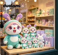 Peluche personnalisée, lapin en peluche doux, poupée de personnage pour cadeau promotionnel, peluche personnalisée