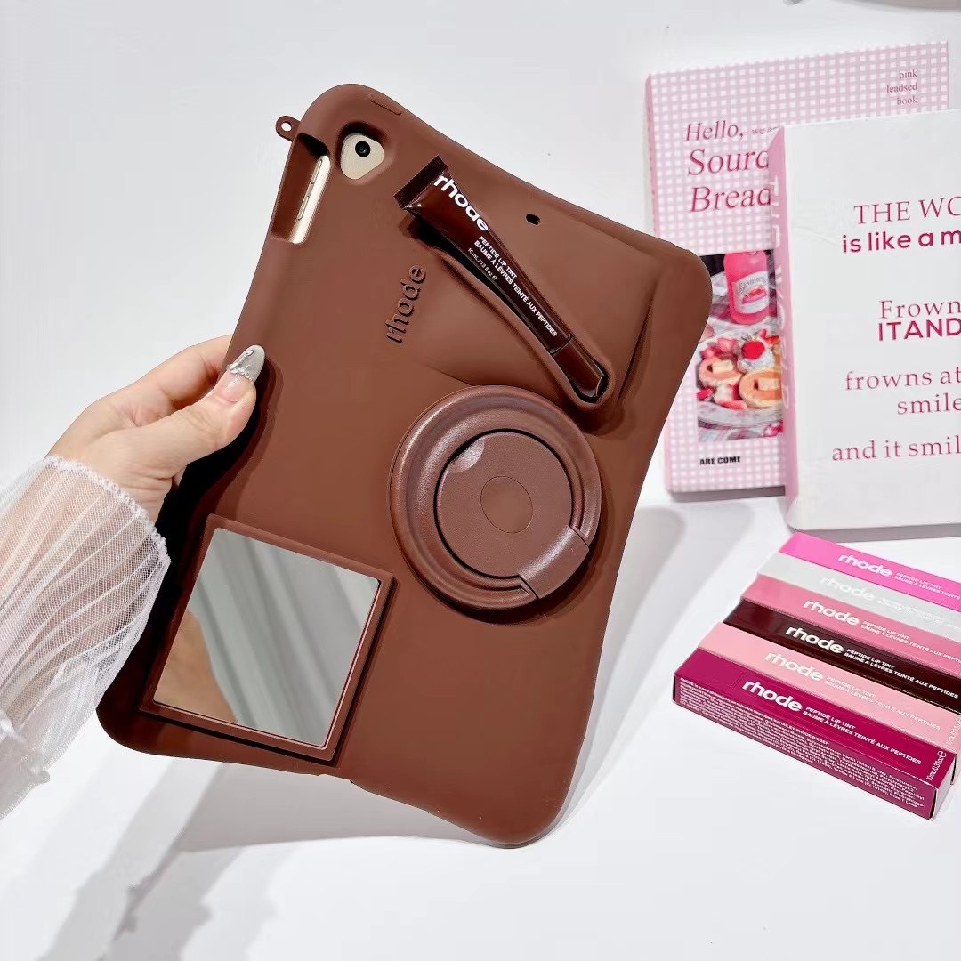 Brown mirror lip glaze flat case-includes lipstick