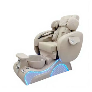 Muebles de Salón de Uñas Modernos y de Lujo Profesionales, Silla de Pedicura con Spa para Pies y Masaje, con Luz Ambiental - Product Image 1