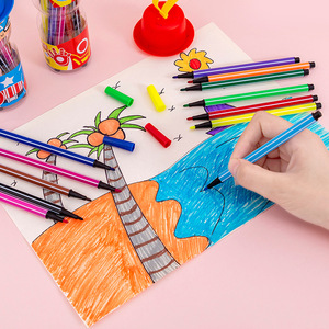 Juego de bolígrafos de acuarela de 12 colores para niños, marcador de dibujo lavable, bolígrafo de pintura, cubo, regalo de papelería para estudiantes de jardín de infantes - Product Image 3