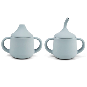 Gobelet à bec souple en silicone pour bébé, écologique, 2 en 1, anti-chute - Product Image 1