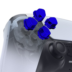 EXtremeRate - Repuesto de Botón Direccional D-pad Azul Cromado Brillante para Controlador PS4/PS5/PS5 Edge - Product Image 1