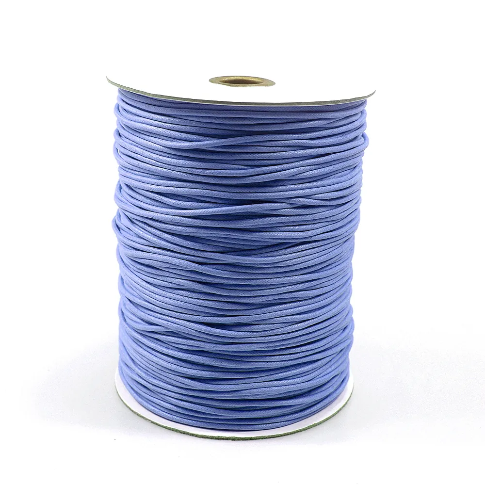 Wholesale Eco-friendly 100% cotton custom color 2mm/3mm waxed cord cotton rope