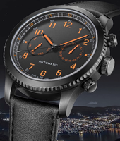 Montres mécaniques en acier pour hommes, avec double calendrier et fonction GMT, lumineuses, de style professionnel, conçues et fabriquées en usine, pour marque privée.
