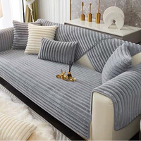 Tissu de canapé en velours côtelé rayé 100 % polyester du fabricant 2421, imitation fourrure de lapin, peluche pour poufs