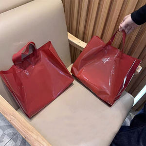 Bolsa de Compras de Plástico con Logotipo Personalizado a Precio de Fábrica, Bolsa de Mano con Asa Larga para Tiendas de Ropa, Bolsas de Embalaje para Pequeñas Empresas - Product Image 2