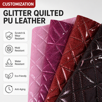 Tissu en similicuir PU gaufré triangulaire 1,4-1,5 mm, imperméable, anti-moisissure, avec support tissé pour chaises, sacs et artisanat