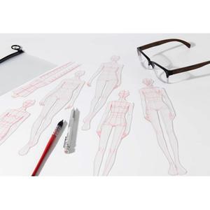 Modello di disegno di figura per gli strumenti di misurazione per disegnare disegni di moda - Product Image 3