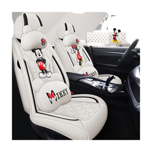 Спортивный чехол на сиденье автомобиля, комплект из бежевого материала из искусственной кожи, водонепроницаемая собака для HH подушки - Product Image 1