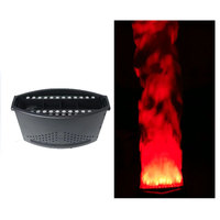 Fengya LF03 Toile de soie Flamme de feu Lumière LED DJ Scène Disco Vacances Toile de fond Double souffleur 2m RGB Électrique 60W Effet de flamme artificielle