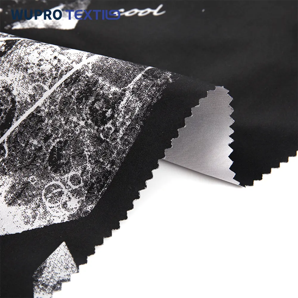 Áo Khoác Vải Mùa Đông T400 50D Nhỏ Sọc Chéo Nhà Sản Xuất Kỹ Thuật Số Dệt Dệt In 100% Polyester Vải