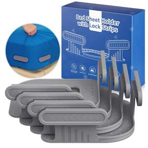 ที่ยึดแผ่นมุมกว้างแบบอัพเกรดได้4ชิ้นคลิปยึดแผ่นเตียงแบบแน่น - Product Image 1