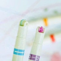 Nouvel arrivage Ensemble de papeterie Marqueurs à stylo rouleau à séchage rapide 6 motifs mignons différents Formes de courbes Marqueurs de lignes courbes colorées