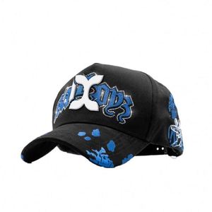 Casquette de baseball 5 panneaux personnalisée de haute qualité, doublée en satin, avec motif à pois brodé en velours et strass, unisexe, vente en gros d'usine - Product Image 1