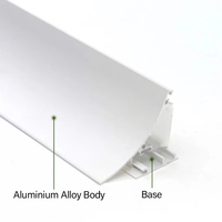 Profilé en aluminium LED pour plafond et mur, éclairage linéaire d'angle supérieur pour couloir, décoration intérieure, profil réflecteur