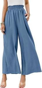 <span class=keywords><strong>Pantaloni</strong></span> larghi Casual a gamba larga da <span class=keywords><strong>donna</strong></span> di nuovo arrivo <span class=keywords><strong>pantaloni</strong></span> a gamba Ultra larga in cotone e <span class=keywords><strong>lino</strong></span> a vita alta per <span class=keywords><strong>donna</strong></span> - Product Image 4