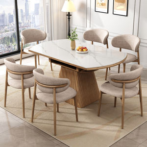 Mesa de Comedor Extensible al por Mayor, Diseño Transformable de Redondo a Ovalado, Mueble Perfecto para Ahorrar Espacio en Apartamentos Pequeños. - Product Image 3