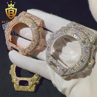 Boîtier de montre Iced Out en argent sterling 925 avec certificat GRA, diamant Moissanite couleur D VVS, bijoux de luxe Hip Hop VVS DW6900