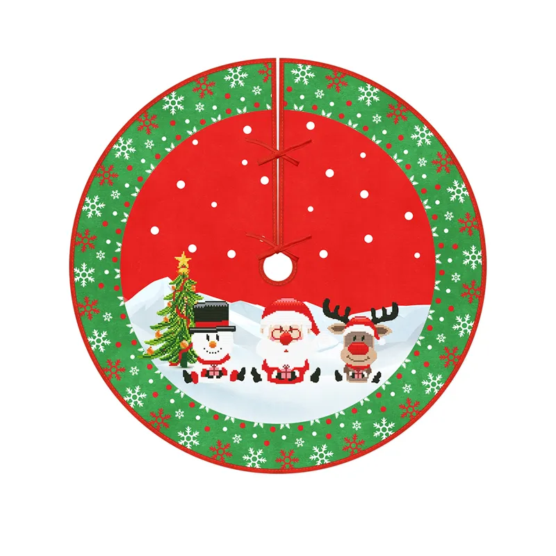 Factory Christmas tree decoration snowman round lacing DIY diamond painting red Christmas dress