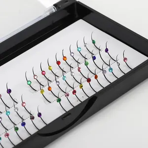 new style Diamond Shiny individual lashes spikes glitter make eyelashes lashes extension trays supplies Colorful Fashion