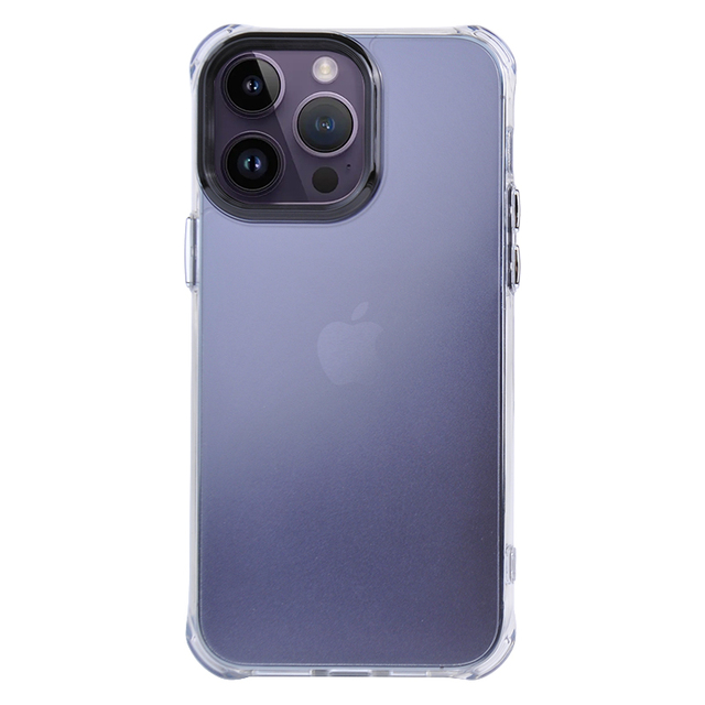 Slightly Frosted Transparent Phone Case Airbag Anti Drop Frosted Case Two in One Protective Case for Iphone 14 Pro Max