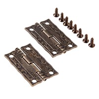 Boîte de support en métal pour boîte à bijoux, charnières décoratives en bronze pour boîte à bijoux