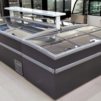 Congélateur coffre à porte en verre Congélateur à crème glacée Congélateur à crème glacée transparent