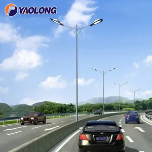 Yaolong sıcak satış sokak ışık direği fabrika ucuz fiyat galvanizli sokak lambası çelik direk 4M 6M 10M 12M