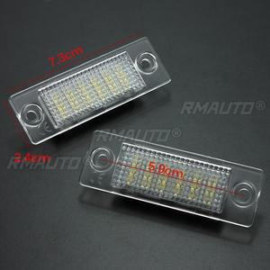 2 pièces, 12V, 18 LED, éclairage de plaque d'immatriculation de voiture, lampe LED pour VW Transporter T5 Caddy Touran Golf Passat - Product Image 6