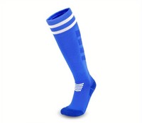 Chaussettes de compression personnalisées en polyester et nylon pour football, soccer, escrime, avec logo personnalisé, au-dessus du genou