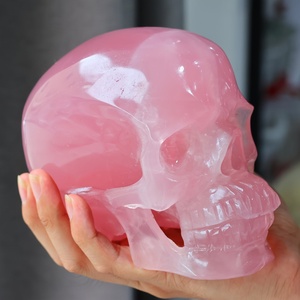 Calaveras de Cristal Natural al por Mayor, Calaveras de Cuarzo Rosa Talladas a Mano, Colección de Tallados de Labradorita - Product Image 6