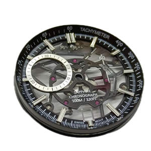 真鍮製スケルトンダイアルメカニカルウォッチプラスチック表面付きプレミアムウォッチパーツ - Product Image 3