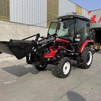 4WD 4x4 50PS Frontlader, Heckbagger Mini-Traktor mit Fahrerkabine zum Verkauf