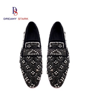 Chaussures Oxford Homme Confortables en Cuir Véritable de Haute Qualité, Faits Main, Design Diamant et Perles, Logo Personnalisé, Collection Automne - Product Image 4