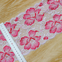 Nouvelle dentelle élastique en nylon de Zeal Wholesale pour robe de mariée, sous-vêtements, bordure de dentelle, bande de tissu