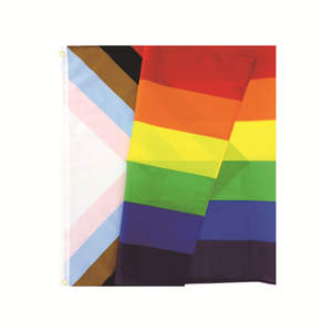 פרוגרס קשת גאוות דגל 3x5FT פוליאסטר דגל גאוות הומוסקסואלים באנר חיצוני מקורה באנר קידום הומואים lgbt - Product Image 4