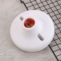 120mm E27 Thread Lamp Holder Household Industry Round Flat Light Socket