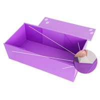 Boîte cadeau rigide en carton recyclable, grand format, violette, magnétique, pliable, design personnalisé, luxe, pour cosmétiques et soins de la peau.