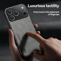 Étui portefeuille magnétique antichoc en cuir PU de luxe pour 17 Pro Max, compatible avec la charge sans fil, personnalisable, plusieurs couleurs - Flying
