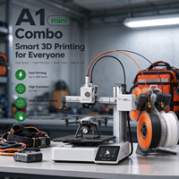 Imprimante 3D FDM haute performance Bamboo A1 Mini Combo, débloquée pour l'UE, le Royaume-Uni et le monde entier, prototypage rapide, connexion Wi-Fi