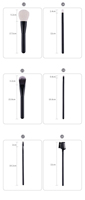Ensemble de 18 pinceaux de maquillage haut de gamme, noir, pour les yeux, le fond de teint, le visage, outils de maquillage, poils synthétiques, cadeau avec achat, pinceaux de maquillage de créateur