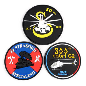 Factory Personalized Custom Iron on logo Soft Rubber Round PVC Label Silicone Clothing Badge Waterproof Rubber Hat <strong>Patches</strong> - Product Image 3