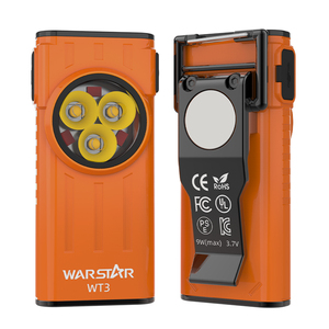 Wt3 hội thảo ngoài trời ABS nhỏ không thấm nước từ có thể sạc lại Loại-C Clip túi móc chìa khóa EDC đèn pin mini COB <span class=keywords><strong>Torch</strong></span> - Product Image 1