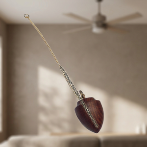 Péndulo de Radiestesia Tallado en Madera con Piedras Preciosas, Hecho a Mano, para Meditación, Paz, Salud, Riqueza, Energía Psíquica, Concentración, Reiki, Amor - Product Image 2